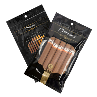En general, se imprime en glaseado personalizado con cremallera de cerradura de cerradura de aluminio con cremallera de cerradura de embalaje Bolso de embalaje de cigarros humedecidos Bolsas de envoltura de cigarros