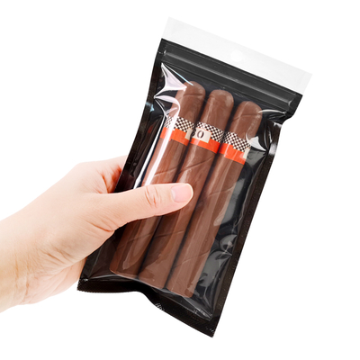 Bolsas portátiles de cigarrillos con cerradura con cerradura con ventana transparente Sistema de humidificación de cigarrillos Bolsa de humidificación de cigarrillos y bolsa de embalaje de cigarrillos