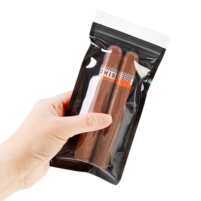 Bolsas portátiles de cigarrillos con cerradura con cerradura con ventana transparente Sistema de humidificación de cigarrillos Bolsa de humidificación de cigarrillos y bolsa de embalaje de cigarrillos