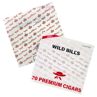 Bolsas de cigarros personalizadas de fábrica y bolsas de cigarros con humedad con cremallera y ventanas