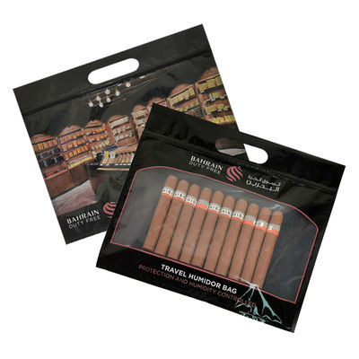 Impresión de Personalización Humedad Bolsas de Cigarros Cremallera Humidor de Cigarros Embalaje Viaje Humedad Bolsa Humidificadora