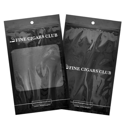 Bolsa de embalaje de plástico desarrollada por nosotros mismos - Bolsas de cigarros / Bolsa de cigarrillos de humedad con cremallera y ventanas