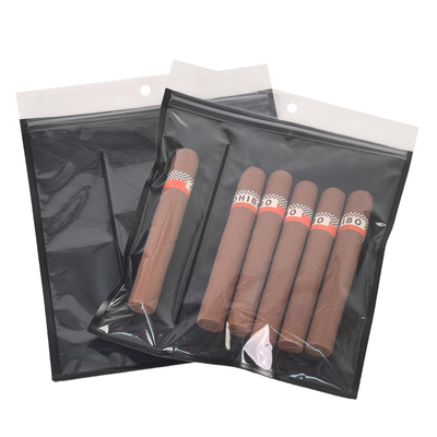 Bolsas de plástico humidor a prueba de humedad de nuevo diseño con cremallera Frescura que preserva la humedad Almacenamiento de cigarros con ranura separada