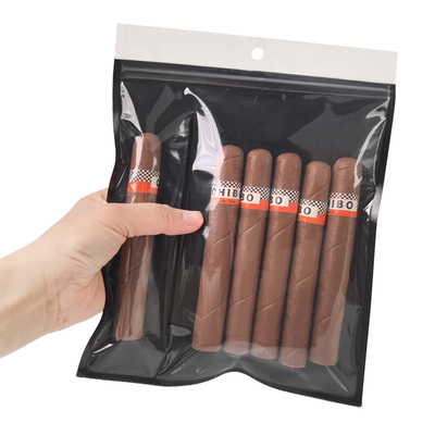 Bolsas de plástico humidor a prueba de humedad de nuevo diseño con cremallera Frescura que preserva la humedad Almacenamiento de cigarros con ranura separada