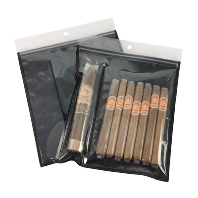Bolsas de plástico humidor a prueba de humedad de nuevo diseño con cremallera Frescura que preserva la humedad Almacenamiento de cigarros con ranura separada
