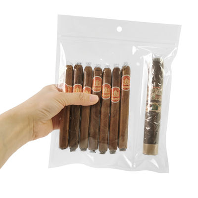 Bolsas de plástico humidor a prueba de humedad de nuevo diseño con cremallera Frescura que preserva la humedad Almacenamiento de cigarros con ranura separada