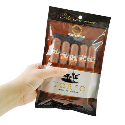 Bolsas de plástico humidor a prueba de humedad de nuevo diseño con cremallera Frescura que preserva la humedad Almacenamiento de cigarros con ranura separada
