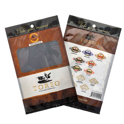 Bolsas de plástico humidor a prueba de humedad de nuevo diseño con cremallera Frescura que preserva la humedad Almacenamiento de cigarros con ranura separada