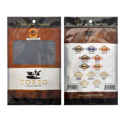 Bolsas de plástico humidor a prueba de humedad de nuevo diseño con cremallera Frescura que preserva la humedad Almacenamiento de cigarros con ranura separada