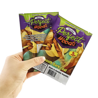 Logotipo personalizado sello térmico papel de aluminio bolsa Mylar humedad embalaje de tabaco cierre de cerradura humidor de plástico cigarrillo cerradura de cerradura bolsas de humedad de cigarrillos