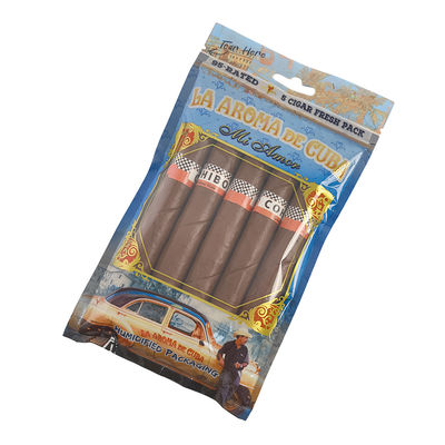 Estuche de viaje para cigarros de cuero de lujo personalizado con humidificador, bolsa portátil para humidor forrada de cedro, control de humedad, bolsa con cierre hermético