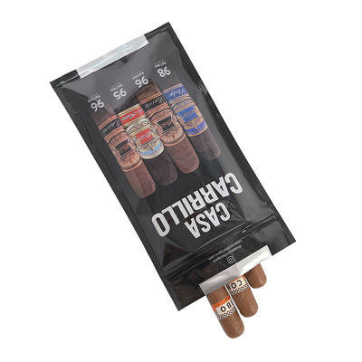 Estuche de viaje para cigarros de cuero de lujo personalizado con humidificador, bolsa portátil para humidor forrada de cedro, control de humedad, bolsa con cierre hermético