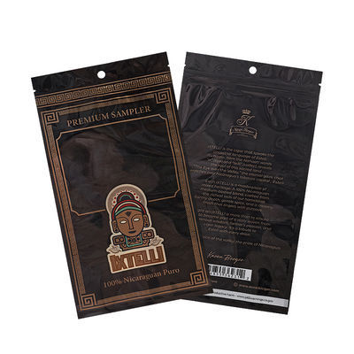 Bolsa de tabaco Mylar personalizada a prueba de olores para cigarros, bolsa con cierre hermético para hojas, embalaje, humidor, sellado térmico, lámina de plástico, humidor portátil para cigarros