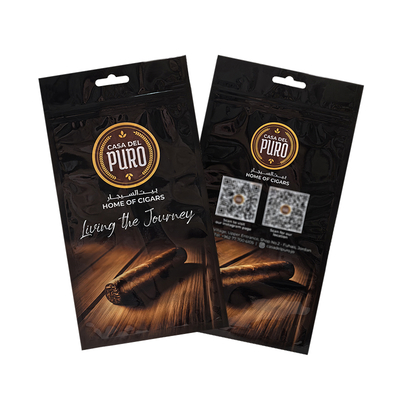 Bolsa de embalaje de cigarrillos de plástico con cierre de cremallera con cierre de cremallera Bolsa de cigarrillos de tabaco Mylar