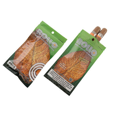 Impresión personalizada de plástico para rodar a mano Accesorios para fumar Tabaco Bolsas de cigarros de cierre con cremallera Bolsas de embalaje hidratante