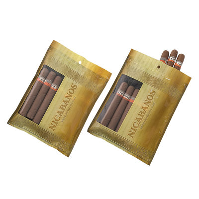 Manufacturer Custom Ziplock Plastic Tobacco Cigars Packaging 2-way Humidity Control Moisture Humidifier Humidor Pouch Bag