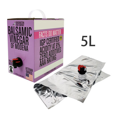 Bolsa de bebidas de aluminio transparente de 5L embalaje de jugo de bebida bolsa de vino en caja