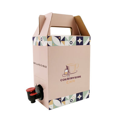2L 3L 5L cartón de papel desechable de embalaje de café de bebida fría de jugo de la caja bolso dispensador en la caja bolsa aséptica