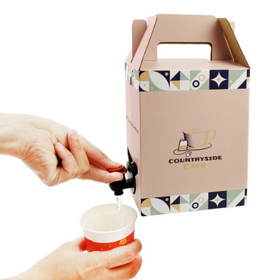 2L 3L 5L cartón de papel desechable de embalaje de café de bebida fría de jugo de la caja bolso dispensador en la caja bolsa aséptica