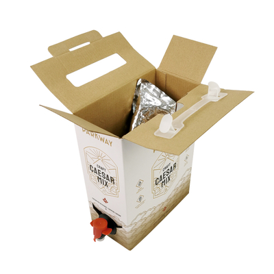 1L 1.5L 2L 3L 5L 96OZ BIB BAG Bolsa desechable en caja Zumo de té Café para ir Bolsa de papel con dispensador