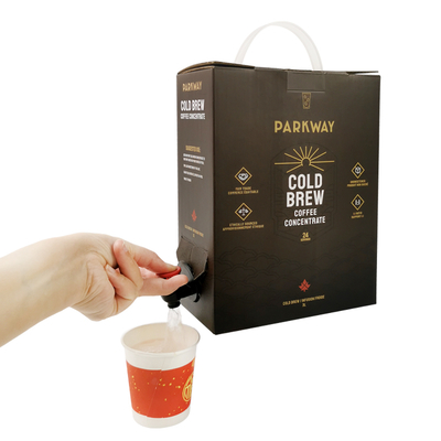 Bolsas personalizadas de 3L de aluminio para Bag-in-Box con grifo dispensador para envasado de zumo líquido, vino, café y aceite de oliva con grifo