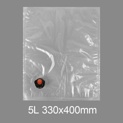 Bolsa de agua potable de plástico de 3l 5l 10l 20l con botella de agua potable, bolsa de jugo de vino en una caja con válvula de mariposa