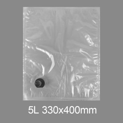 Bolsa de agua potable de plástico de 3l 5l 10l 20l con botella de agua potable, bolsa de jugo de vino en una caja con válvula de mariposa