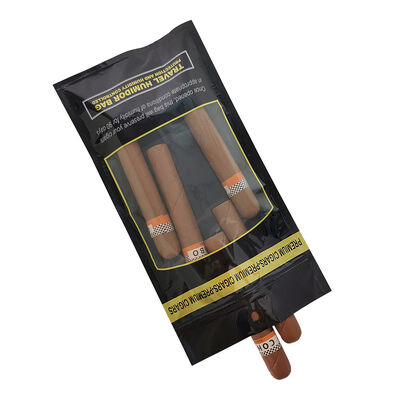 Bolsas de humidor de cigarros medianas diseñadas con cierre con cierre por cierre de material de 009 mm que proporcionan una solución de almacenamiento para mantener el puro y la frescura