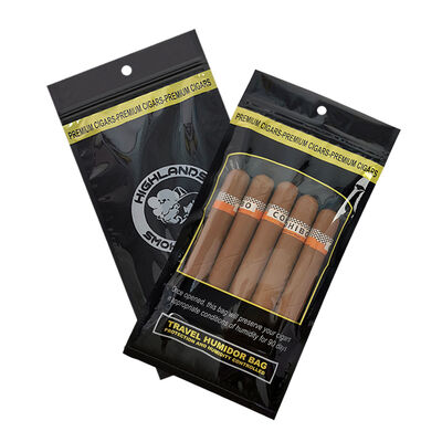 Bolsas de humidor de cigarros medianas diseñadas con cierre con cierre por cierre de material de 009 mm que proporcionan una solución de almacenamiento para mantener el puro y la frescura