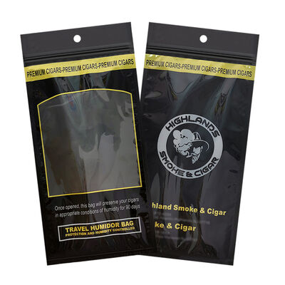 Bolsas de humidor de cigarros medianas diseñadas con cierre con cierre por cierre de material de 009 mm que proporcionan una solución de almacenamiento para mantener el puro y la frescura