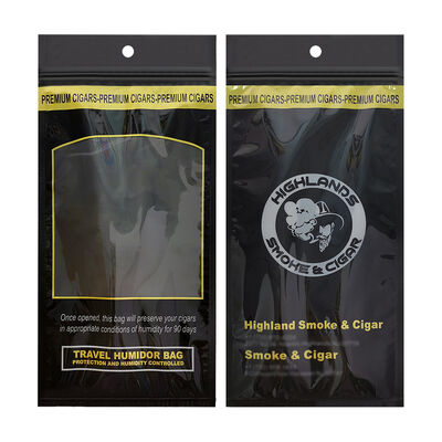 Bolsas de humidor de cigarros medianas diseñadas con cierre con cierre por cierre de material de 009 mm que proporcionan una solución de almacenamiento para mantener el puro y la frescura
