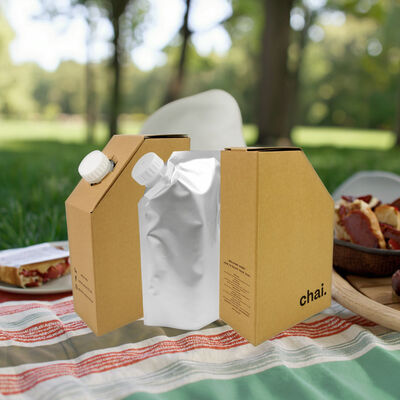 Bolsa certificada ISO SGS en caja de impresión personalizada Cuadrada Rectangular de embalaje de oferta y soluciones de almacenamiento de líquidos seguros