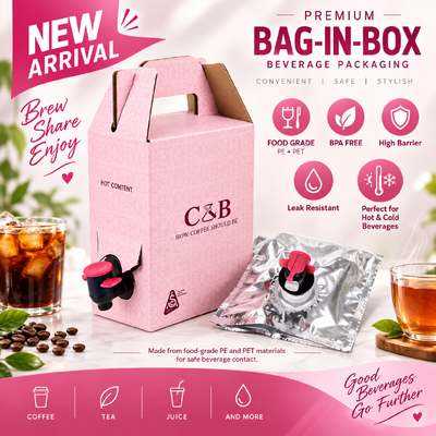 Bolsa en Caja certificada ISO de diseño rectangular de plástico adecuada para envasar líquidos en los sectores de alimentos, bebidas y químicos