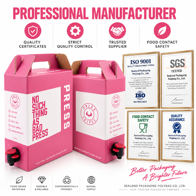 Sistemas personalizados de Bag in Box que ofrecen características duraderas, resistentes a fugas y fáciles de usar