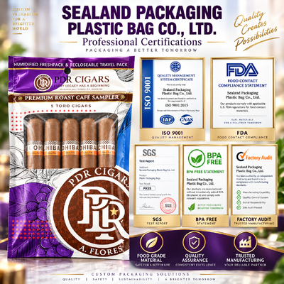 bolsas para cigarros con capacidad para 5 a 20 cigarros según el tamaño diseñadas para mantener niveles óptimos de humedad asegurando el cigarro