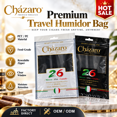 Bolsas de plástico con cremallera para humedecer puros, humidor para puros, capacidad para 5 a 20 puros, diseño de cierre hermético, ideal para preservar la frescura y el aroma