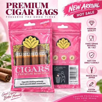 Bolsas para cigarros resistentes a rasgaduras y pinchazos diseñadas a medida para proporcionar soluciones de embalaje sólidas que protegen los cigarros de daños