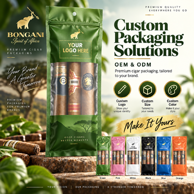Bolsas pequeñas para humidor de cigarros con lámina de humedad en el interior, adecuadas para almacenar 5 cigarros manteniendo condiciones óptimas