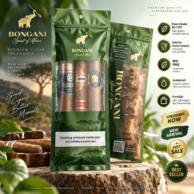 Bolsas pequeñas para humidor de cigarros con lámina de humedad en el interior, adecuadas para almacenar 5 cigarros manteniendo condiciones óptimas