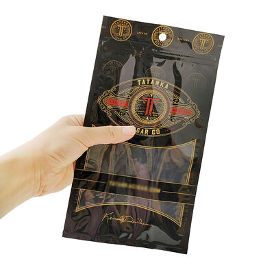 Large Cigar Humidor Bags Designed with Ziplock Closure Using MOPP PE Material Structure Ensuring Freshness and Protection