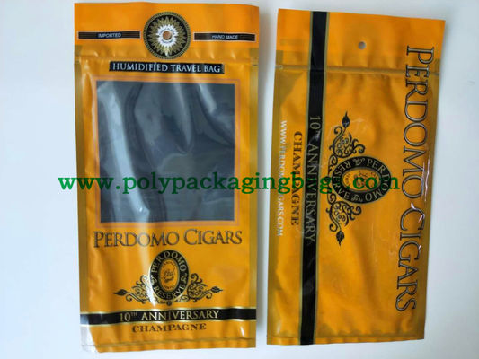 Bolsas de plástico para viajes Bolsas de plástico para cigarrillos Bolsas de embalaje con agujero y ventana