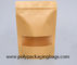 Ziplock biodegradable bolsas de papel de Kraft de 140 micrones para la comida secada café