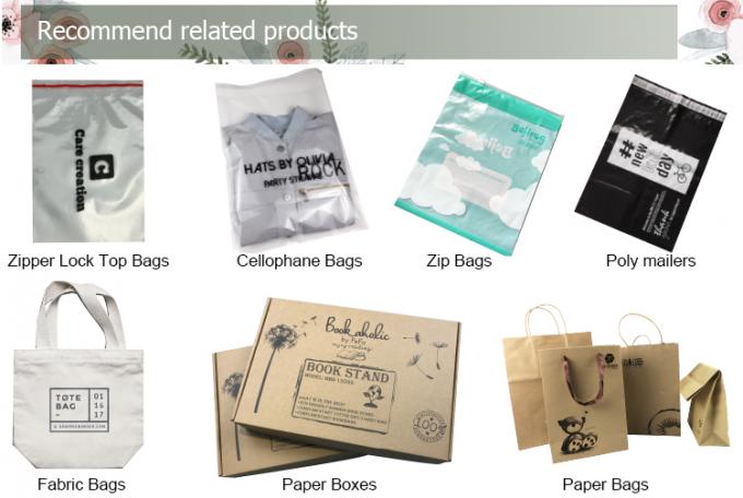 HDPE/LDPE cortó bolsos plásticos de encargo de la venta al por menor con tintas de la mercancía de la manija del remiendo con propio logotipo