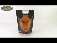 Embalaje de jugo/vino personalizado Bolsa de chorro vertical con doble fondo de grifo Vitop