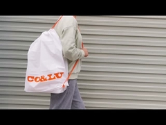 Impresión a color de logotipo con una sola cuerda de tira bolso de hombro de plástico Bolso de tira de tira ropa impermeable espalda