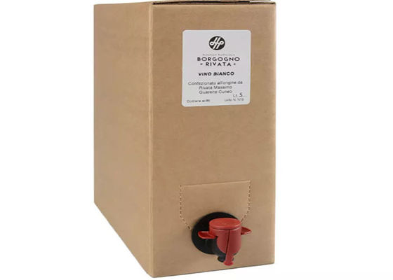 Bolso aséptico del BABERO del envase de plástico en caja 20 litros para la bebida del vino