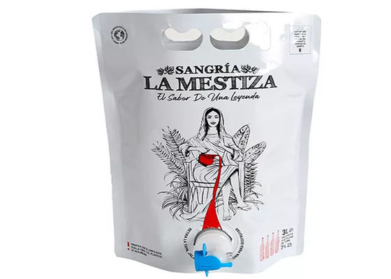La sangría se levanta la válvula de mariposa del papel de aluminio de la bolsa del BABERO de la categoría alimenticia 3L