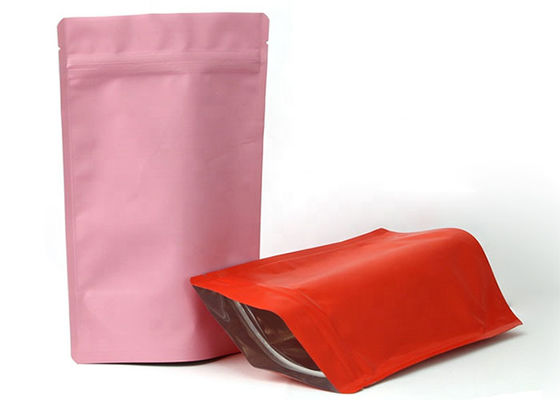 Almacenamiento helado de Doypack Mylar de las bolsas de la cerradura de Matte Black Tea Aluminium Zip para la comida