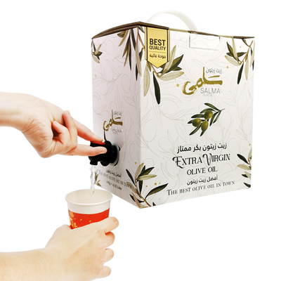Eco amigable 1l 3l 5l Reutilizable Bolsa de bebidas en la caja Vino válvula de grifo Agua Jugo de café Leche Bolsa de bib en la caja Dispensador Embalaje relleno