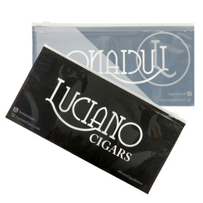 Embalaje Fabricante Bolsa de embalaje con cremallera Bolsas de cigarrillos con cremallera en caja Bolsa de plástico para cigarrillos